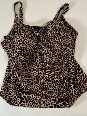 WOMENS - CHEETAH LEOPARD PRINT ONE PIECE BATHING SUIT